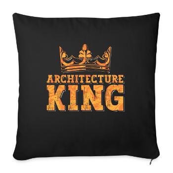 Architecture King Architectural Builder Architects - Sofa pillowcase 17,3'' x 17,3'' (45 x 45 cm) - black - Front