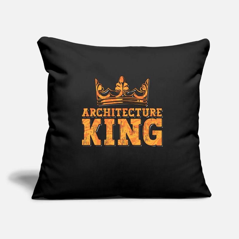 Architecture King Architectural Builder Architectes Housse de coussin décorative 45 x 45 cm