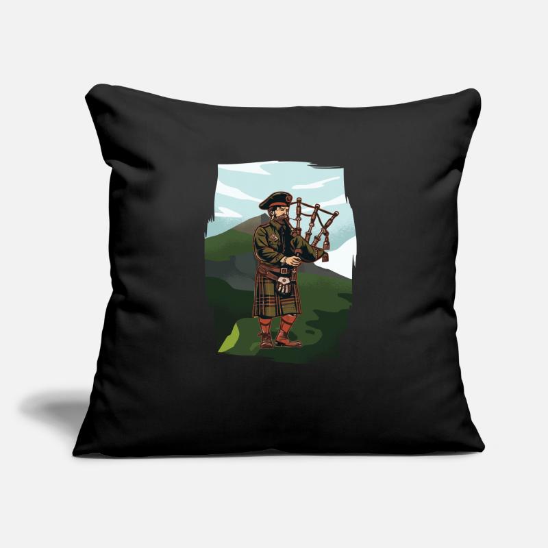 Cornemuse des Highlands écossais cornemuse Housse de coussin décorative 45 x 45 cm