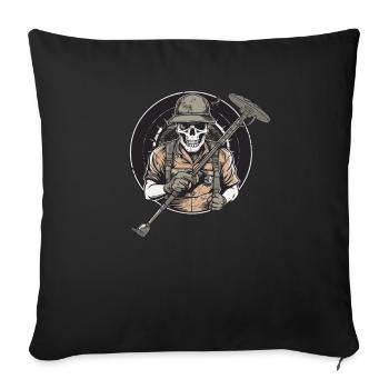 Detectorists Sondler Sondeln Retro-Vintage - Sofa pillowcase 17,3'' x 17,3'' (45 x 45 cm) - black - Front