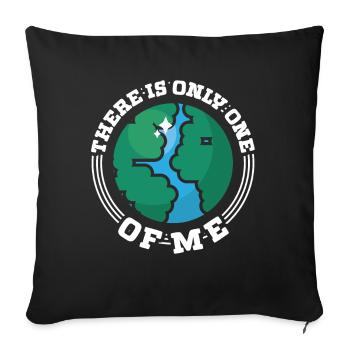 Activisme environnemental Un seul de moi Protection de l’environnement Terre - Housse de coussin décorative 45 x 45 cm - noir - Devant