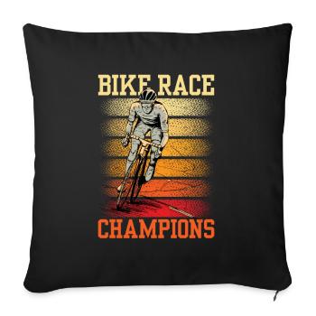 Cycling Champions, Cycling, Cyclists - Sofa pillowcase 17,3'' x 17,3'' (45 x 45 cm) - black - Front