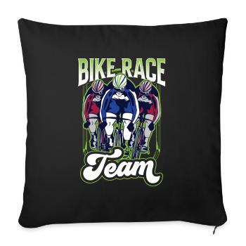 Cycling Race Team Race Cyclist Bicycle - Sofa pillowcase 17,3'' x 17,3'' (45 x 45 cm) - black - Front