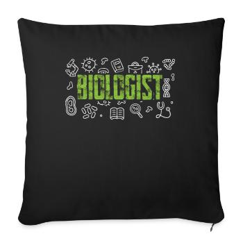 Biologie Profession Biologie Professeur de biologie - Housse de coussin décorative 45 x 45 cm - noir - Devant