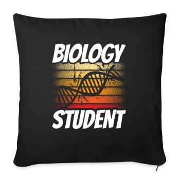 Biology Student Biology Student Biologist Profession - Sofa pillowcase 17,3'' x 17,3'' (45 x 45 cm) - black - Front