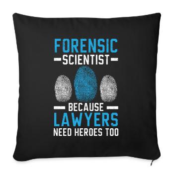 Le médecin légiste Weil est également avocat - Housse de coussin décorative 45 x 45 cm - noir - Devant
