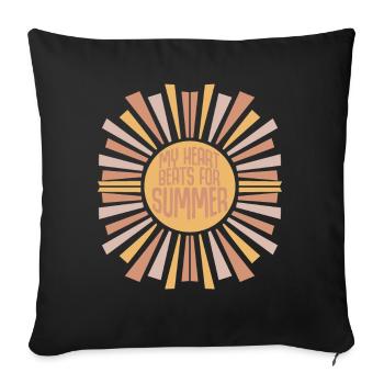 Summer Party Sun - Sofa pillowcase 17,3'' x 17,3'' (45 x 45 cm) - black - Front