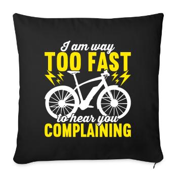 Electric Bike E-Bike - Sofa pillowcase 17,3'' x 17,3'' (45 x 45 cm) - black - Front