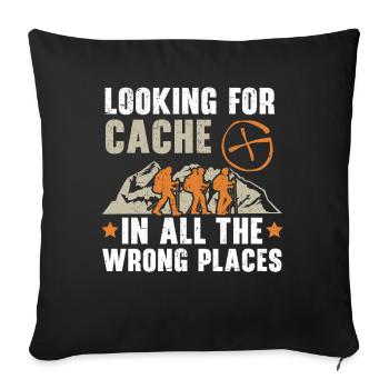 Recherche de cache aux mauvais endroits - Housse de coussin décorative 45 x 45 cm - noir - Devant