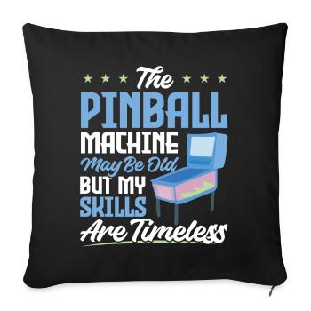 Old Pinball Machine - Sofa pillowcase 17,3'' x 17,3'' (45 x 45 cm) - black - Front