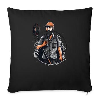 Détecteurs Sondler Sondeln Funny Coffee - Housse de coussin décorative 45 x 45 cm - noir - Devant