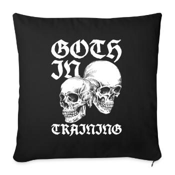 Goth en formation - Baby Fledermaus Gothic - Housse de coussin décorative 45 x 45 cm - noir - Devant
