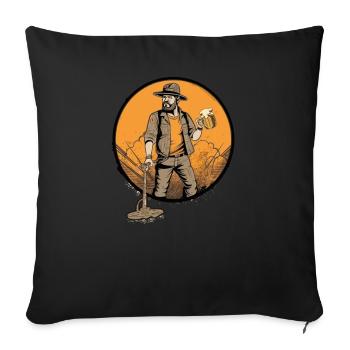 Détecteurs Sondler sonde Lustiges-Bier - Housse de coussin décorative 45 x 45 cm - noir - Devant
