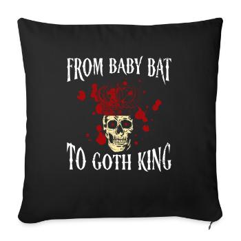 From Baby Bat to Goth Queen Gothic - Sofa pillowcase 17,3'' x 17,3'' (45 x 45 cm) - black - Front