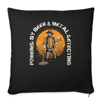 Détecteurs Sondler sonde Lustiges-Bier - Housse de coussin décorative 45 x 45 cm - noir - Devant