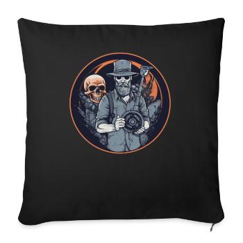 Metal Detector Probe Probe Pinpointer-retro - Sofa pillowcase 17,3'' x 17,3'' (45 x 45 cm) - black - Front