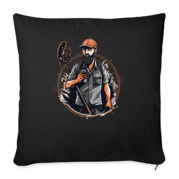 Détecteurs Sondler Sondeln Funny Coffee - Housse de coussin décorative 45 x 45 cm - noir - Devant