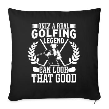Design de golf parfait - Housse de coussin décorative 45 x 45 cm - noir - Devant