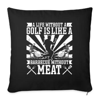 Design de golf parfait - Housse de coussin décorative 45 x 45 cm - noir - Devant
