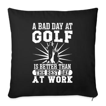 Design de golf parfait - Housse de coussin décorative 45 x 45 cm - noir - Devant