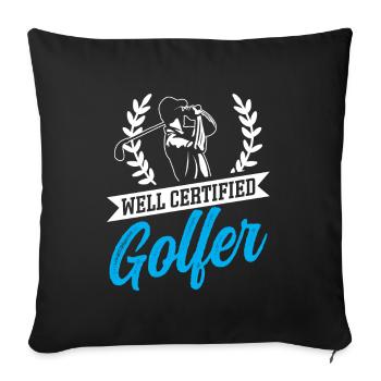 Design de golf parfait - Housse de coussin décorative 45 x 45 cm - noir - Devant