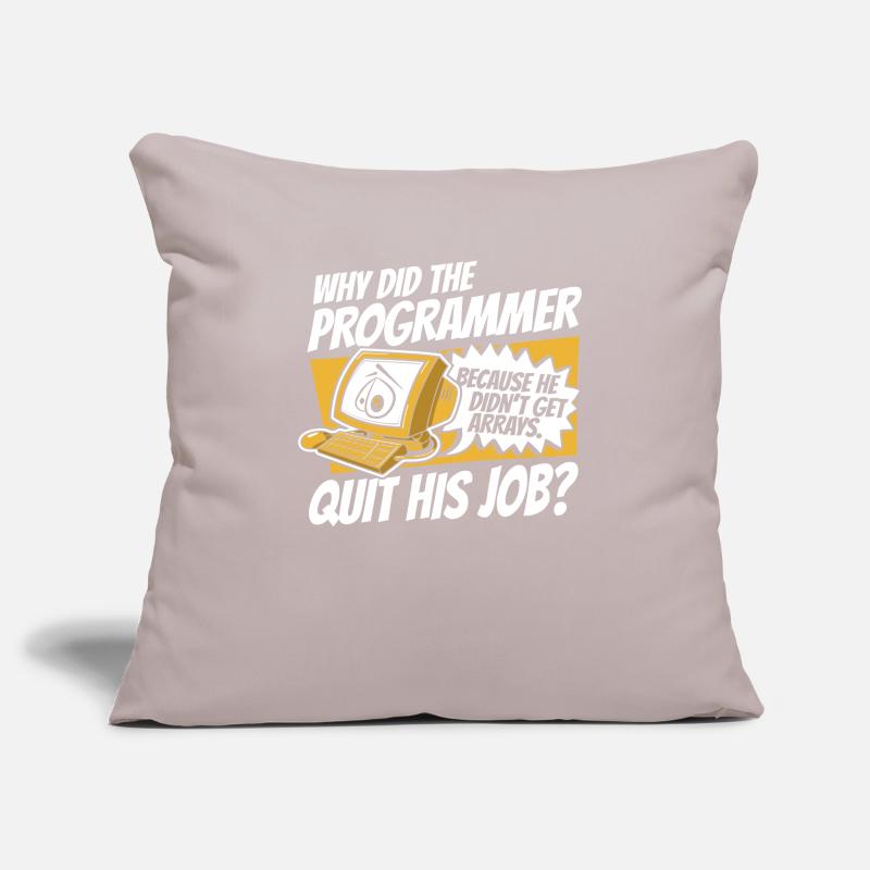 Pourquoi Programmer a-t-il quitté Job Developer Coder Housse de coussin décorative 45 x 45 cm
