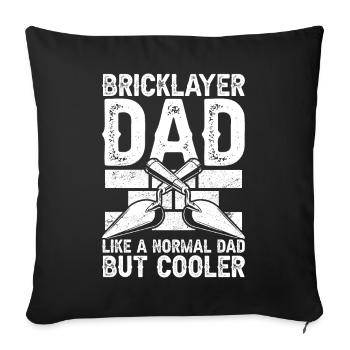 Bricklayer Brick Layer Brickmason Mason - Sofa pillowcase 17,3'' x 17,3'' (45 x 45 cm) - black - Front