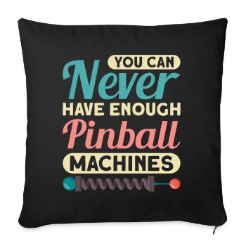 Flipper Retro Pinball Flipperautomat Bumper - Housse de coussin décorative 45 x 45 cm - noir - Devant