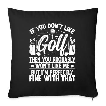Design de golf parfait - Housse de coussin décorative 45 x 45 cm - noir - Devant