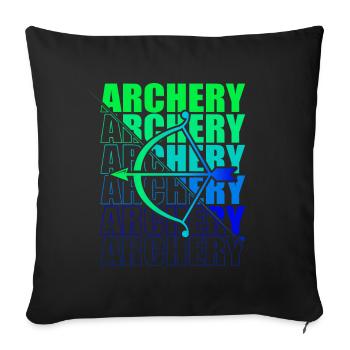 Archery Archer Archery Bow - Sofa pillowcase 17,3'' x 17,3'' (45 x 45 cm) - black - Front