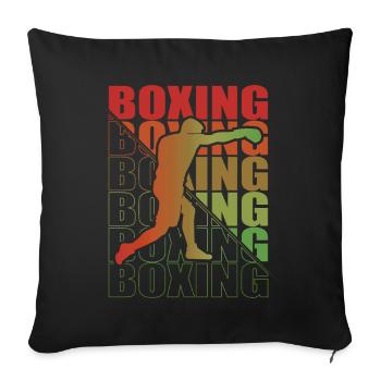 Boxen Martial Arts Boxing Box Club Boxer - Sofa pillowcase 17,3'' x 17,3'' (45 x 45 cm) - black - Front