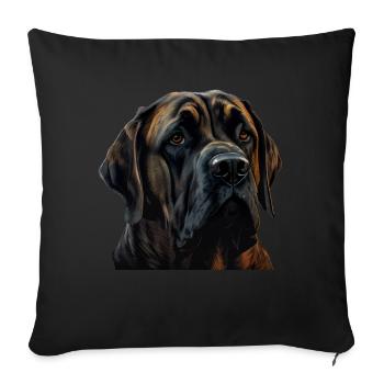 Great Dane Great Dane Dog Dogs Great Dane - Sofa pillowcase 17,3'' x 17,3'' (45 x 45 cm) - black - Front