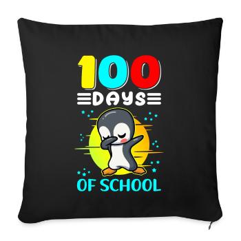 100 School Days Kids School Student Gift - Sofa pillowcase 17,3'' x 17,3'' (45 x 45 cm) - black - Front
