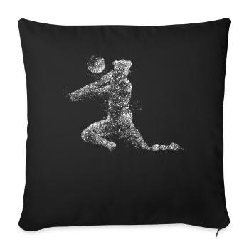 Beach Volleyball - Sofa pillowcase 17,3'' x 17,3'' (45 x 45 cm) - black - Front