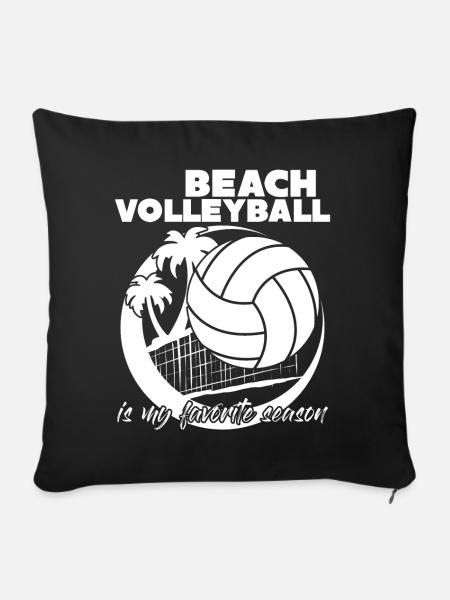 Beach Volleyball Season - Sofakissenbezug 45 x 45 cm - Schwarz