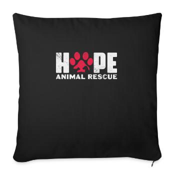 Animal Rescue Animal Welfare Animal Friend Gift - Sofa pillowcase 17,3'' x 17,3'' (45 x 45 cm) - black - Front