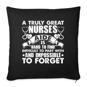 Nursing Aide Great Nursing Aide - Sofa pillowcase 17,3'' x 17,3'' (45 x 45 cm) - black - Front