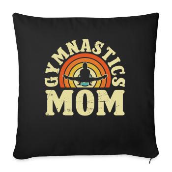 Funny Gymnastics for Girls - Sofa pillowcase 17,3'' x 17,3'' (45 x 45 cm) - black - Front