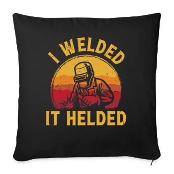 Je l’ai soudé Helded - Housse de coussin décorative 45 x 45 cm - noir - Devant