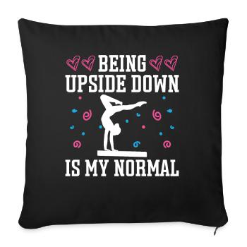 Funny Gymnastics for Girls - Sofa pillowcase 17,3'' x 17,3'' (45 x 45 cm) - black - Front