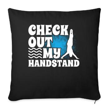 Funny Gymnastics for Girls - Sofa pillowcase 17,3'' x 17,3'' (45 x 45 cm) - black - Front
