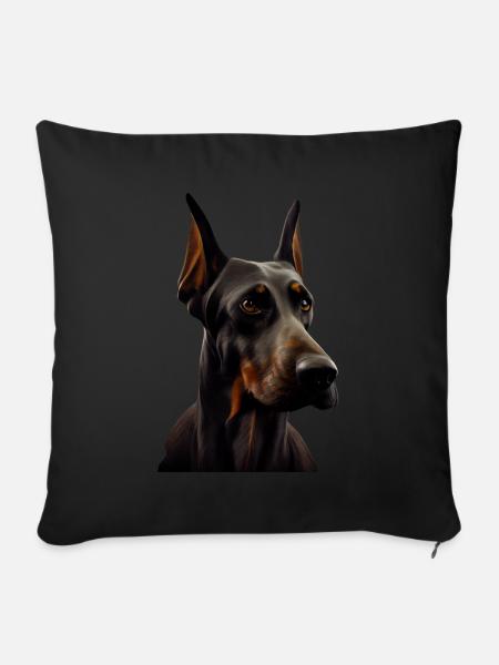 Dobermann Dobermänner Hund Hunde Welpe Dobermann - Sofakissenbezug 45 x 45 cm - Schwarz