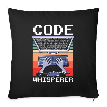 Code Flüsterer Programmierer Coding Coder - Sofakissenbezug 45 x 45 cm - Schwarz - Vorne