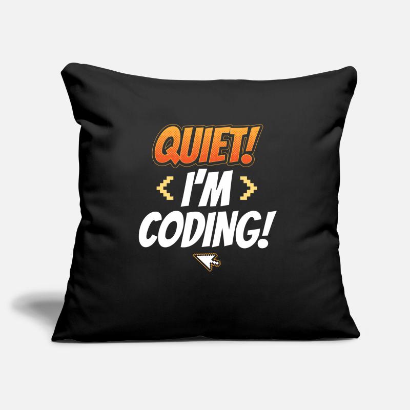 Programmation Silent I Programmation Codeur Programmation Housse de coussin décorative 45 x 45 cm