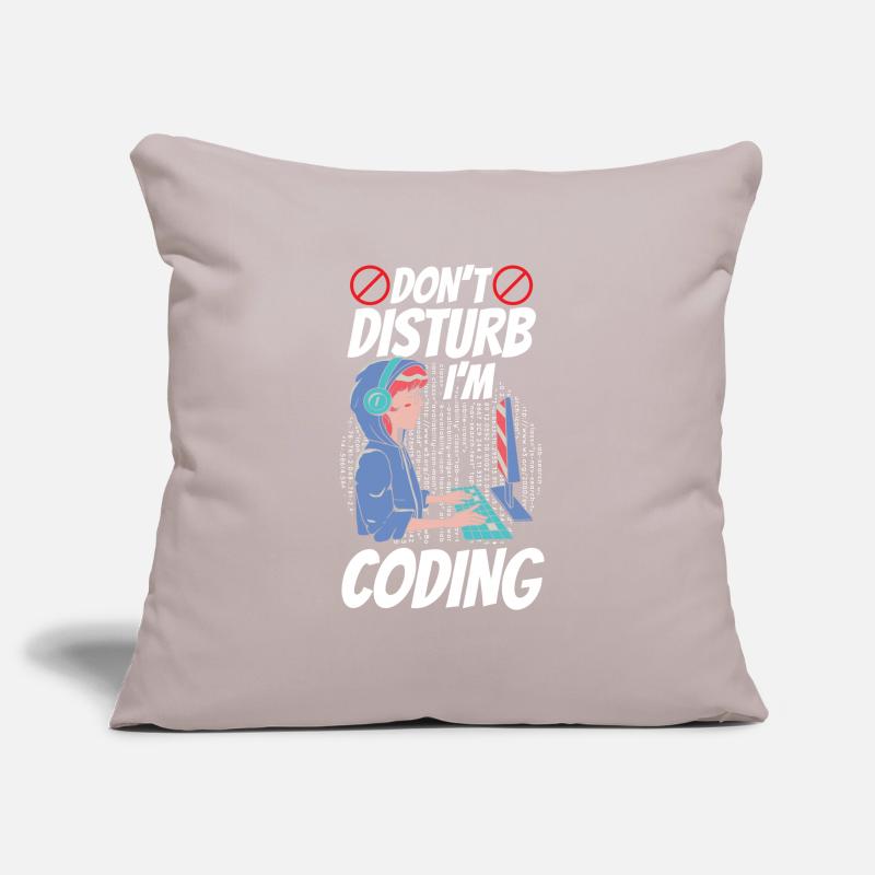 Stören Sie Nicht: Ich Programmiere Coding Coder Sofakissenbezug 45 x 45 cm