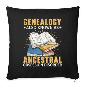 Genealogy known as ancestral possession disorder - Sofa pillowcase 17,3'' x 17,3'' (45 x 45 cm) - black - Front