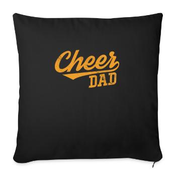 Cheerleader Father Cheerleading Gymnastics Gift - Sofa pillowcase 17,3'' x 17,3'' (45 x 45 cm) - black - Front
