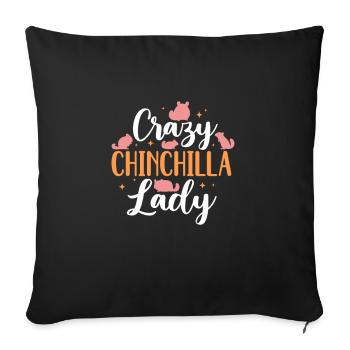 Chinchilla - Housse de coussin décorative 45 x 45 cm - noir - Devant