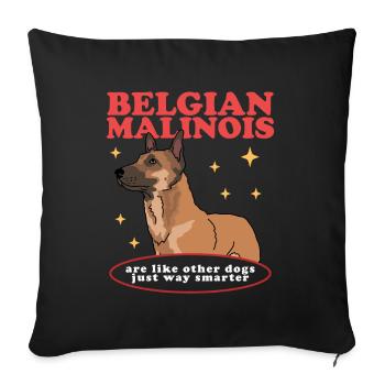 Belgian Shepherd Dog | Malinois Dog Gift - Sofa pillowcase 17,3'' x 17,3'' (45 x 45 cm) - black - Front