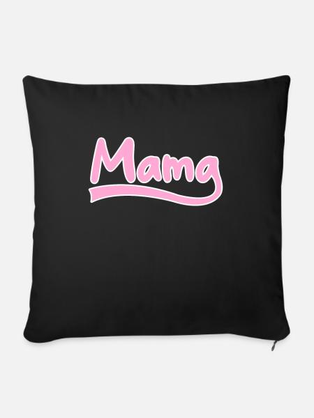 Mama Schriftzug - Sofakissenbezug 45 x 45 cm - Schwarz